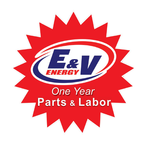 E&V Energy one year parts and labor